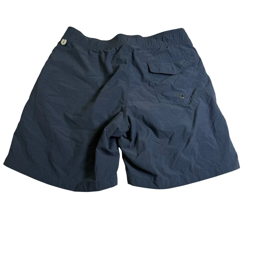 J.Crew Original Shortboard Swim Trunks Mens 30 Navy Blue 7 Inseam Nylon